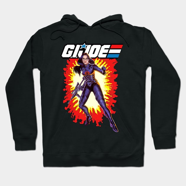 Baroness GI Joe toy art card Hoodie by EnglishGent